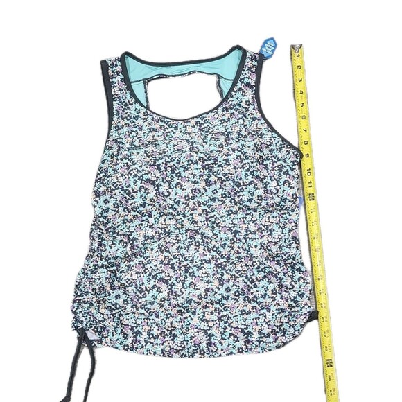 Free Country Women's Seaside Petals Full Side Shirring Tankini Top Sizes XLARGE - Picture 4 of 13